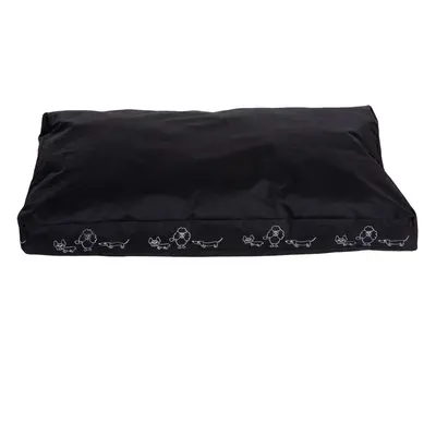 Silhouettes Dog Cushion - Black: 120 x 80 x 8 cm (L x W x H)