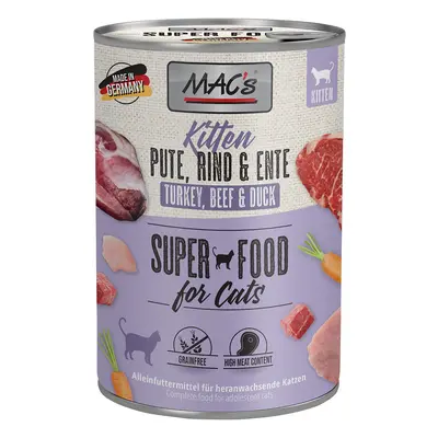 MAC's Cat 6 x 400g - Kitten Turkey, Beef & Duck