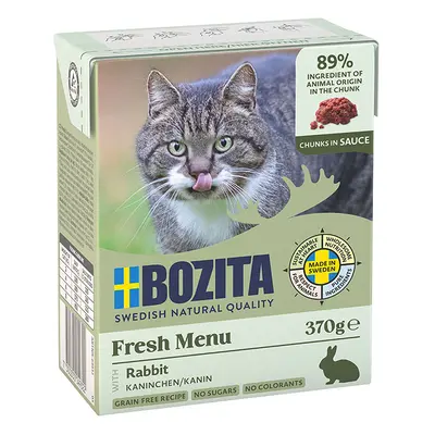 12 x 370g Bozita Tetra Wet Cat Food - 20% Off! * - Rabbit Chunks in Sauce (12 x 370g)