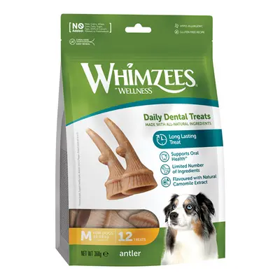 Whimzees by Wellness Occupy Antler - Size M: for medium dogs (12 Snacks)