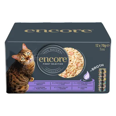 Encore Cat Tin in Broth 12 x 70g - Finest Selection