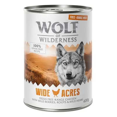 Wolf of Wilderness Adult "Free-Range" 6 x 400g - Wide Acres - Free-Range Chicken