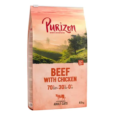 Purizon Grain-Free Dry Cat Food Economy Pack - Adult Beef with Chicken (2 x 6.5kg)