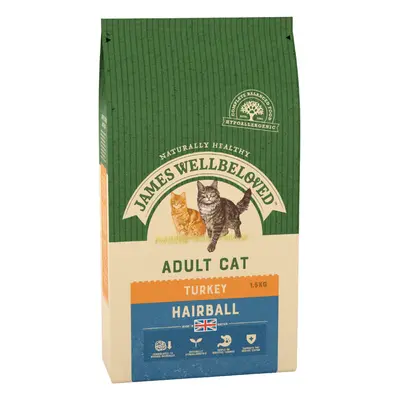 James Wellbeloved Adult Cat Hairball Hypoallergenic Turkey & Rice - 1.5kg