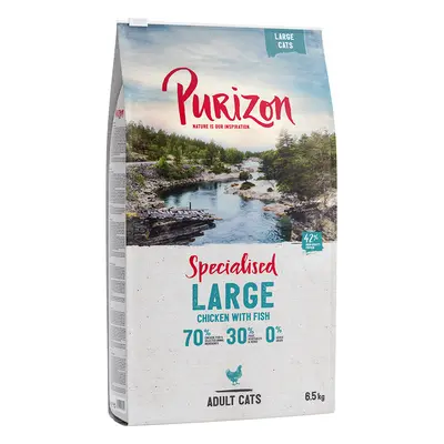 Purizon Grain-Free Dry Cat Food Economy Pack - Adult Large Chicken & Fish (2 x 6.5kg)