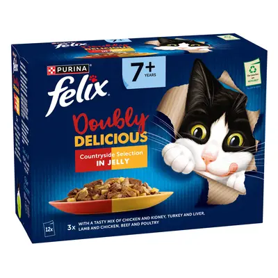 Felix Senior As Good As It Looks - Doubly Delicious 12 x 85g - Countryside Selection in Jelly