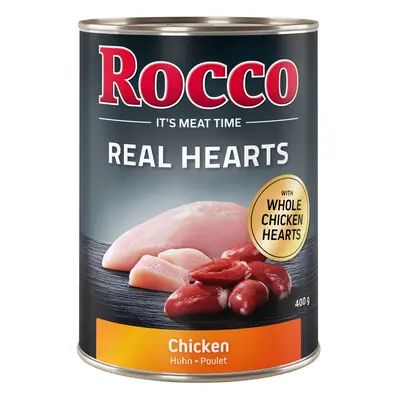 Rocco Real Hearts Saver Pack 24 x 400g - Chicken with whole Chicken Hearts