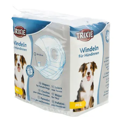 Trixie Nappies for Female Dogs - Size M-L: 36-52 cm, 12 pieces