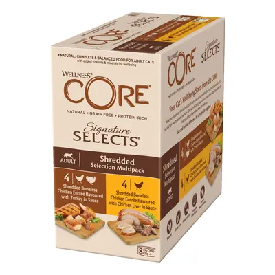 Wellness Core Signature Selects Adult Wet Cat Food - Shredded Selection (8 x 79g)