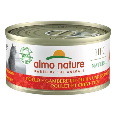 6 x 70g Almo Nature HFC Natural Wet Cat Food - 5 + 1 Free! * - Chicken & Shrimp (6 x 70g)