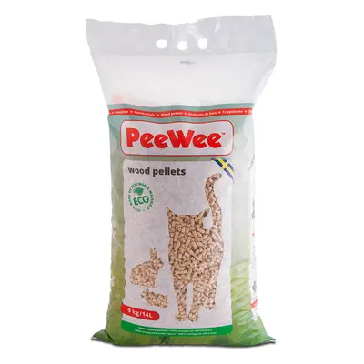 PeeWee Wood Pellets Cat Litter - Economy Pack: 2 x 9kg