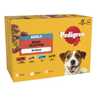 Pedigree Pouch in Jelly Multipack - Mixed Selection in Jelly (12 x 100g)