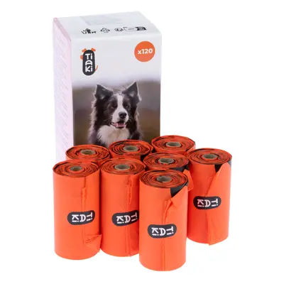 TIAKI Biodegradable Dog Poop Bags - 8 Rolls (15 bags per roll)