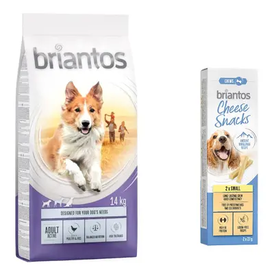 14kg Briantos Dry Dog Food + 2 x 27g Briantos Dog Snack Free! * - Adult Active (14kg) + Small Ch