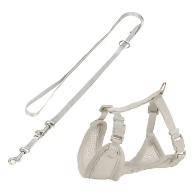 Trixie Junior Soft Puppy Harness with Lead - Light Grey