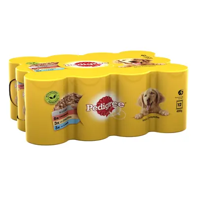 Pedigree Adult Selection Multipack 12 x 400g - Meat Selection in Loaf (Original, Chicken & Lamb)