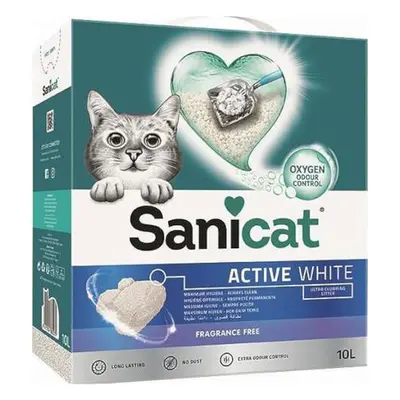 Sanicat Active White Clumping Cat Litter - 10l