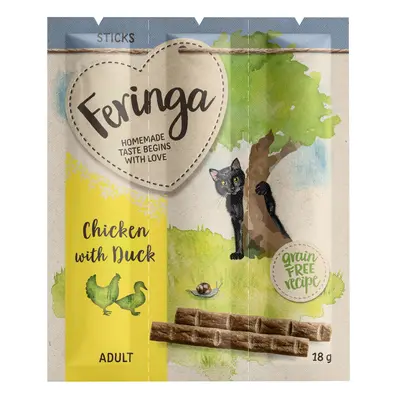 48 x 6g Feringa Sticks Cat Treats - Special Price! * - Chicken & Duck (48 x 6g)