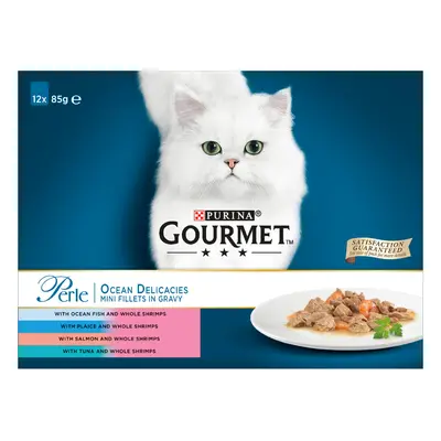 Gourmet Perle Pouches Mixed Pack - Saver Pack: Ocean Delicacies in Gravy (24 x 85g)