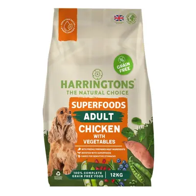 Harringtons Adult Grain Free with Superfoods Dry Dog Food - Chicken - Economy Pack: 2 x 12kg