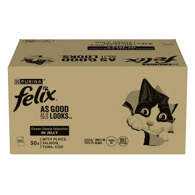 Felix As Good As It Looks Mega Pack 120 x 85g - Ocean Feasts Selection in Jelly