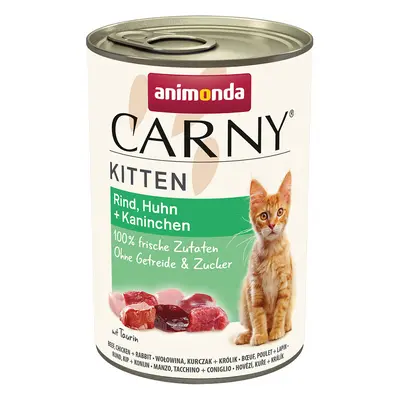 Animonda Carny Kitten Saver Pack 24 x 400g - Beef, Chicken & Rabbit