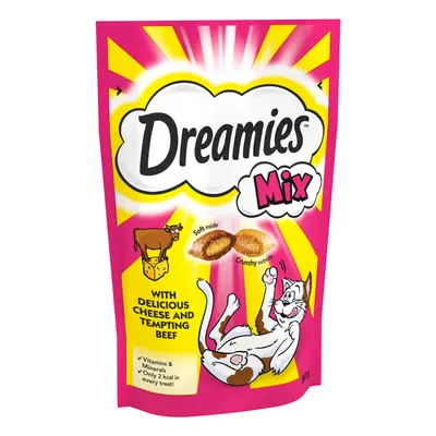 Dreamies Mix Cat Treats 60g - Saver Pack: 8 x Cheese & Beef