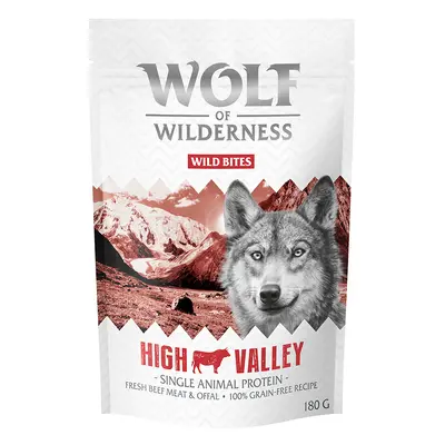 Wolf of Wilderness Wild Bites Dog Snacks "High Valley" - Beef - Saver Pack: 3 x 180g