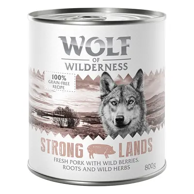 24 x 800g Wolf of Wilderness Wet Dog Food – Special Price! * - Adult Single Protein Strong Lands