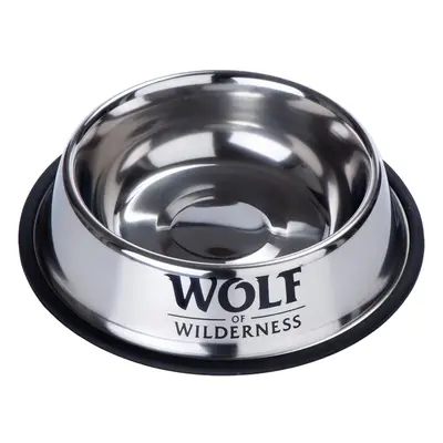 Wolf of Wilderness Stainless Steel Non-Slip Dog Bowl - 0.85 litre, diameter 23cm