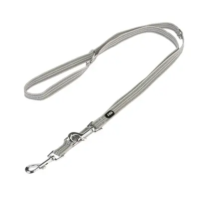 TIAKI Collar Soft & Safe, grey - matching leash: 200 cm long, 20 mm wide