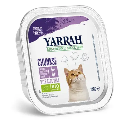 Yarrah Organic Tray - Saver Pack - Chunks: Organic Chicken & Organic Turkey with Organic Aloe Ve