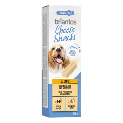 2 x 140g Briantos Cheese Dog Snack - 1 for free! * - Large Chews (2 x 140g)