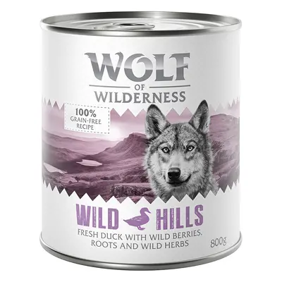 24 x 800g Wolf of Wilderness Wet Dog Food – Special Price! * - Adult Single Protein Wild Hills -