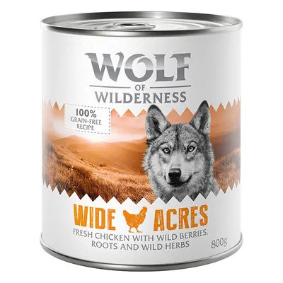 24 x 800g Wolf of Wilderness Wet Dog Food – Special Price! * - Adult Single Protein Wide Acres C