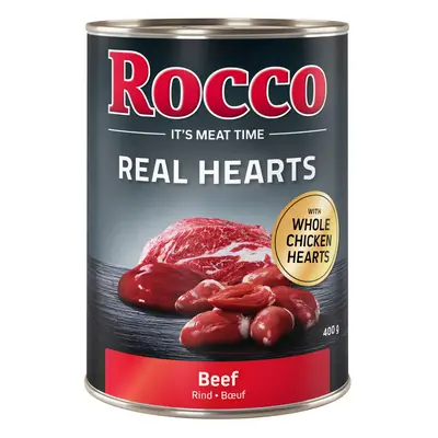 Rocco Real Hearts 6 x 400g - Beef with whole Chicken Hearts