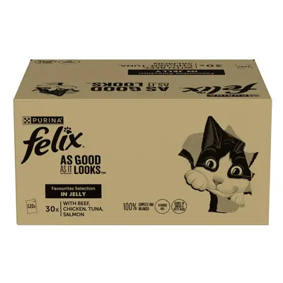 Felix As Good As It Looks Mega Pack 120 x 85g - Favourites Selection in Jelly