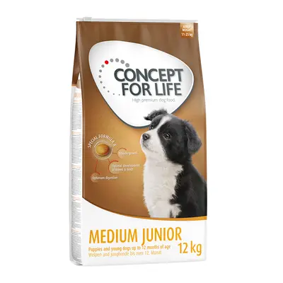 12kg Concept for Life Dry Dog Food - 10 + 2kg Free! * - Medium Junior (12kg)