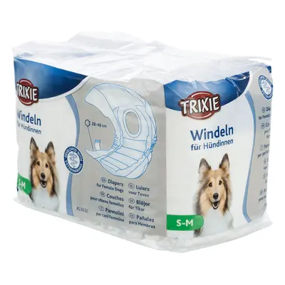 Trixie Nappies for Female Dogs - Size S-M: 28-40 cm, 12 pieces