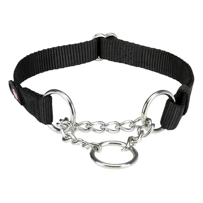 Trixie Premium Pull Stop Dog Collar - Black - Size M–L: 35–50cm neck circumference, 20mm (W)