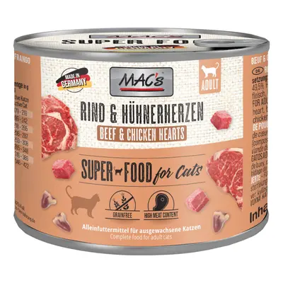 MAC's Cat 6 x 200g - Beef & Chicken Hearts