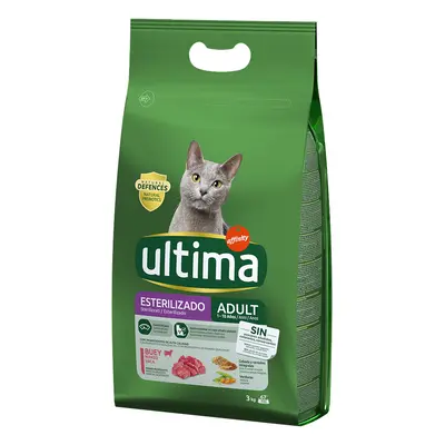 2 x Affinity Ultima Dry Cat Food - 20% Off! * - Adult Sterilised Beef (2 x 3kg)