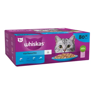 Whiskas 1+ Fish Favourites in Jelly - 80 x 85g