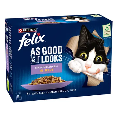 Felix As Good As It Looks 12 x 85g - Favourites Selection in Jelly