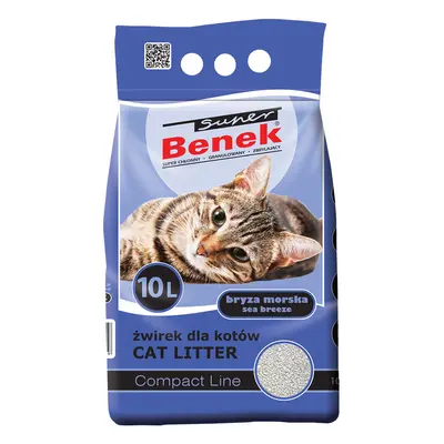 Super Benek Compact Sea Breeze Scented Cat Litter - Economy Pack: 2 x 10l (approx. 16kg)