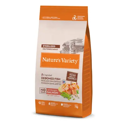 7kg Nature's Variety Dry Cat Food - 6kg + 1kg Free! * - No Grain Sterilised Norwegian Salmon (7k