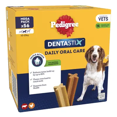 Pedigree Dentastix Daily Dental Chews for Medium Dogs (10-25kg) - 56 Sticks