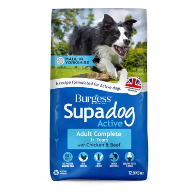 Burgess Supadog Active Chicken and Beef - 12.5kg