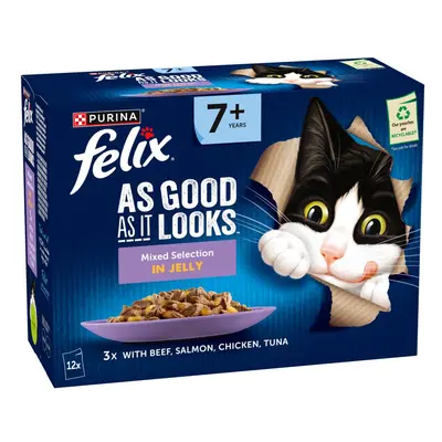 Felix Senior As Good As It Looks 12 x 100g/85g - Mixed Selection in Jelly (12 x 85g)