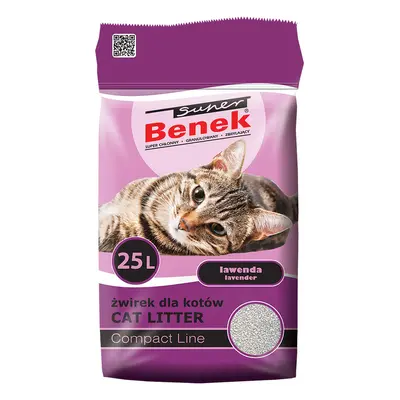 Super Benek Compact Lavender Cat Litter - 25l